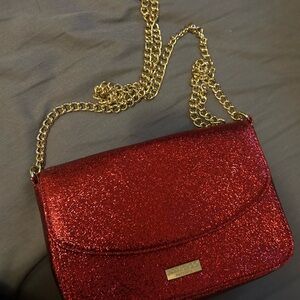 Red Glitter Crossbody Bag